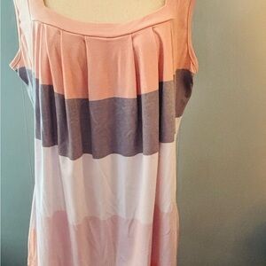 Amazon Pink and Gray Sleeveless Tank Top